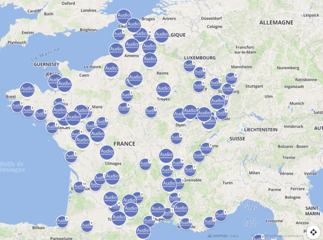 Carte interactive des centres auditifs 