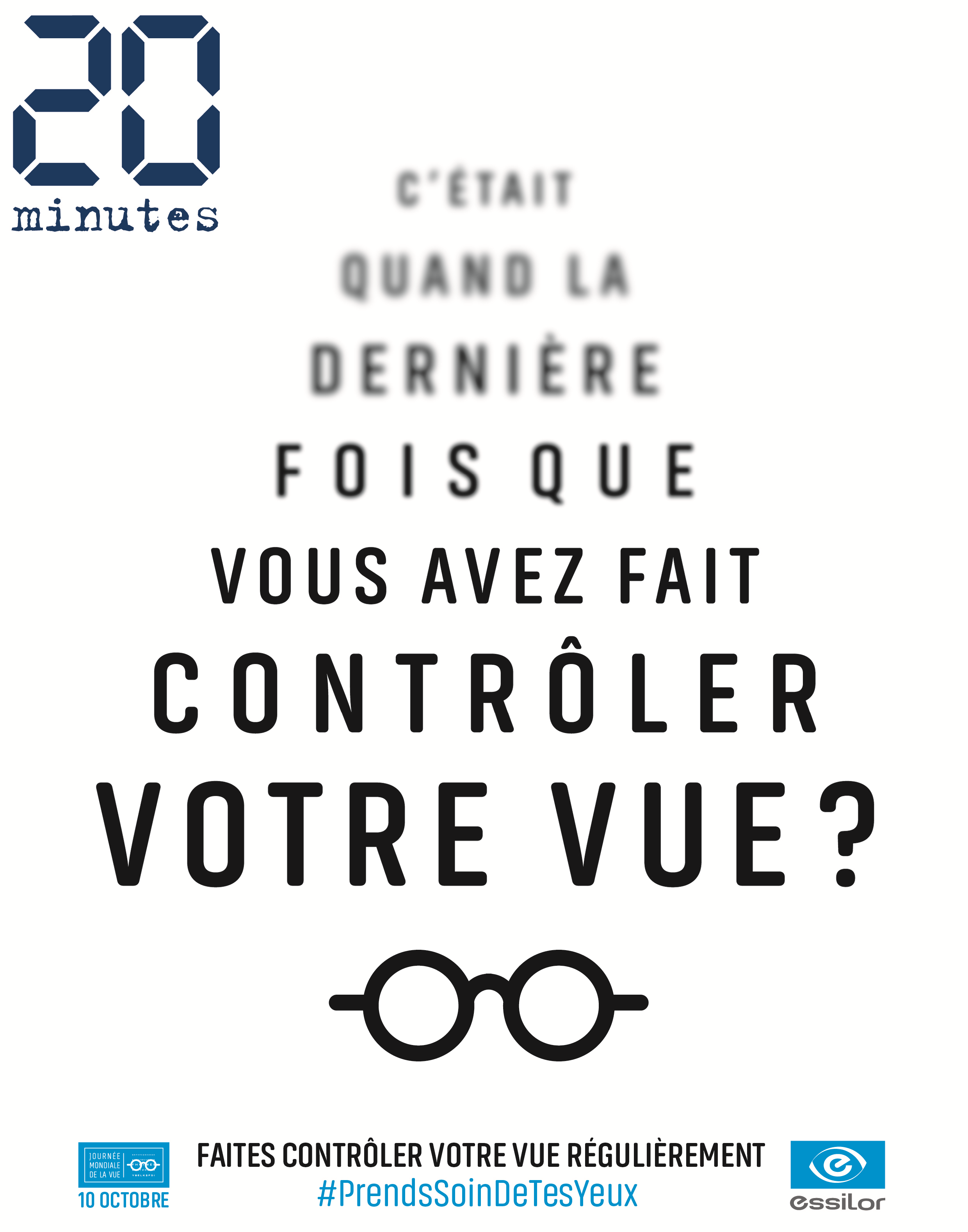 Essilor est à la Une du journal gratuit « 20 minutes » 