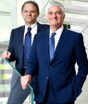 Giovanni Zoppas, CEO de Thélios et Antonio Belloni, Directeur général délégué de LVMH