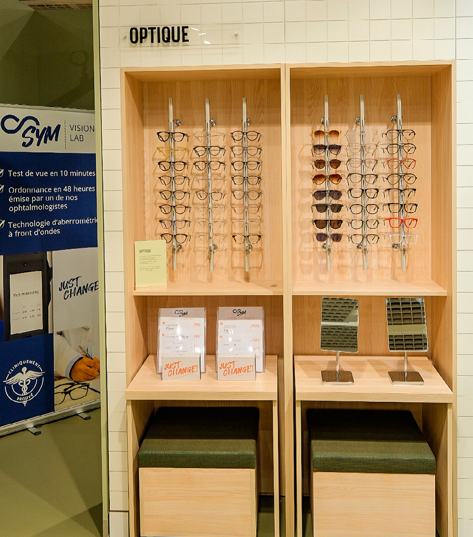 Un corner optique chez Monoprix