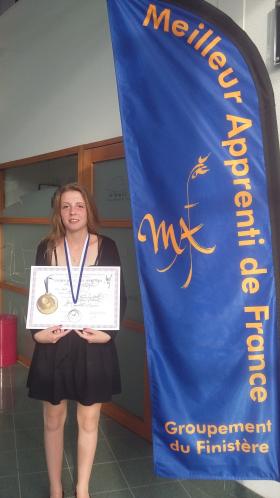 Manon Carpentier obtient la médaille d’or au concours du meilleur apprenti de France