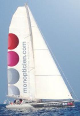 Un bateau monopticien.com (CDO) au départ de la prestigieuse Route du Rhum