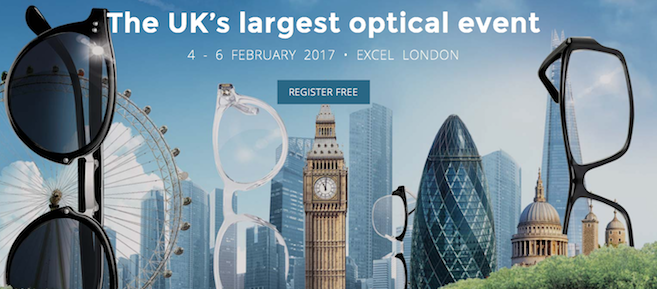 Rendez-vous à Londres du 4 au 6 février 2017 pour 100% Optical