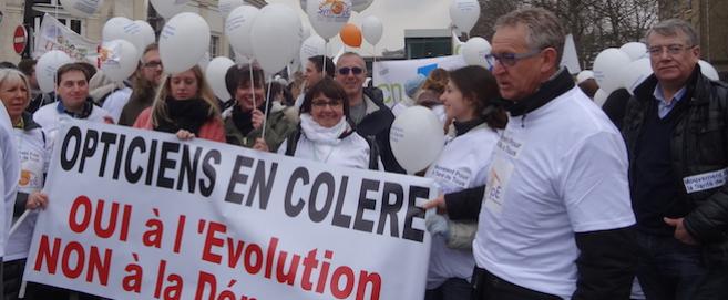 Les « opticiens en colère » ont soutenu la manifestation du 15 mars