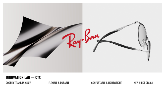Ray-Ban redéfinit l'innovation optique avec CTX, son nouvel alliage haute performance