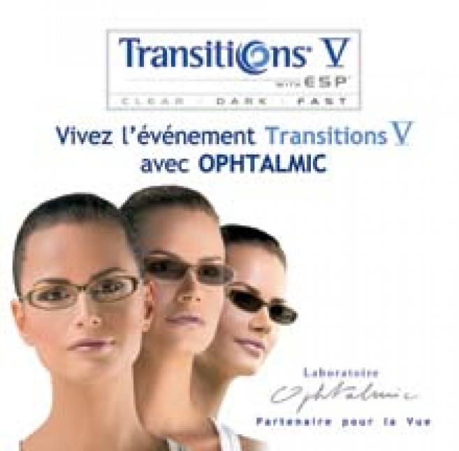 Nouvelle ligne Transitions V dans le catalogue Ophtalmic