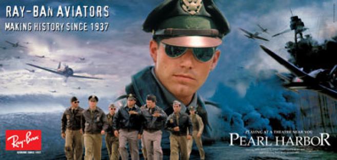 Ray Ban associé à la sortie du film Pearl Harbor