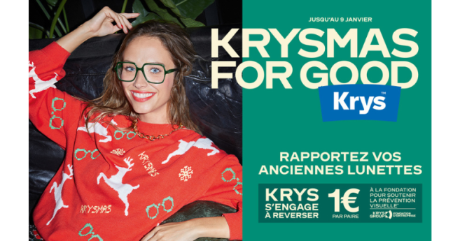 Opération Krysmas : 1 euro versé à la Fondation Krys pour chaque monture ramenée en magasin