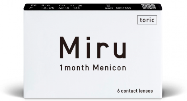 Menicon étend les paramètres de Miru 1month toric