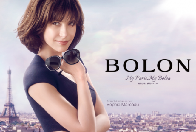 L’actrice française Sophie Marceau ambassadrice de Bolon (Essilor)