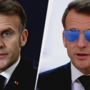 Emmanuel Macron porte des lunettes françaises à Davos