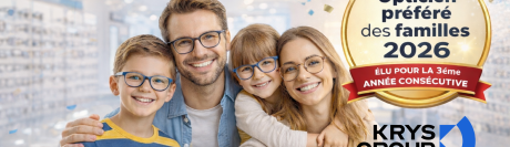 Krys élu « Enseigne d’optique préférée des familles » pour la 3ème année consécutive