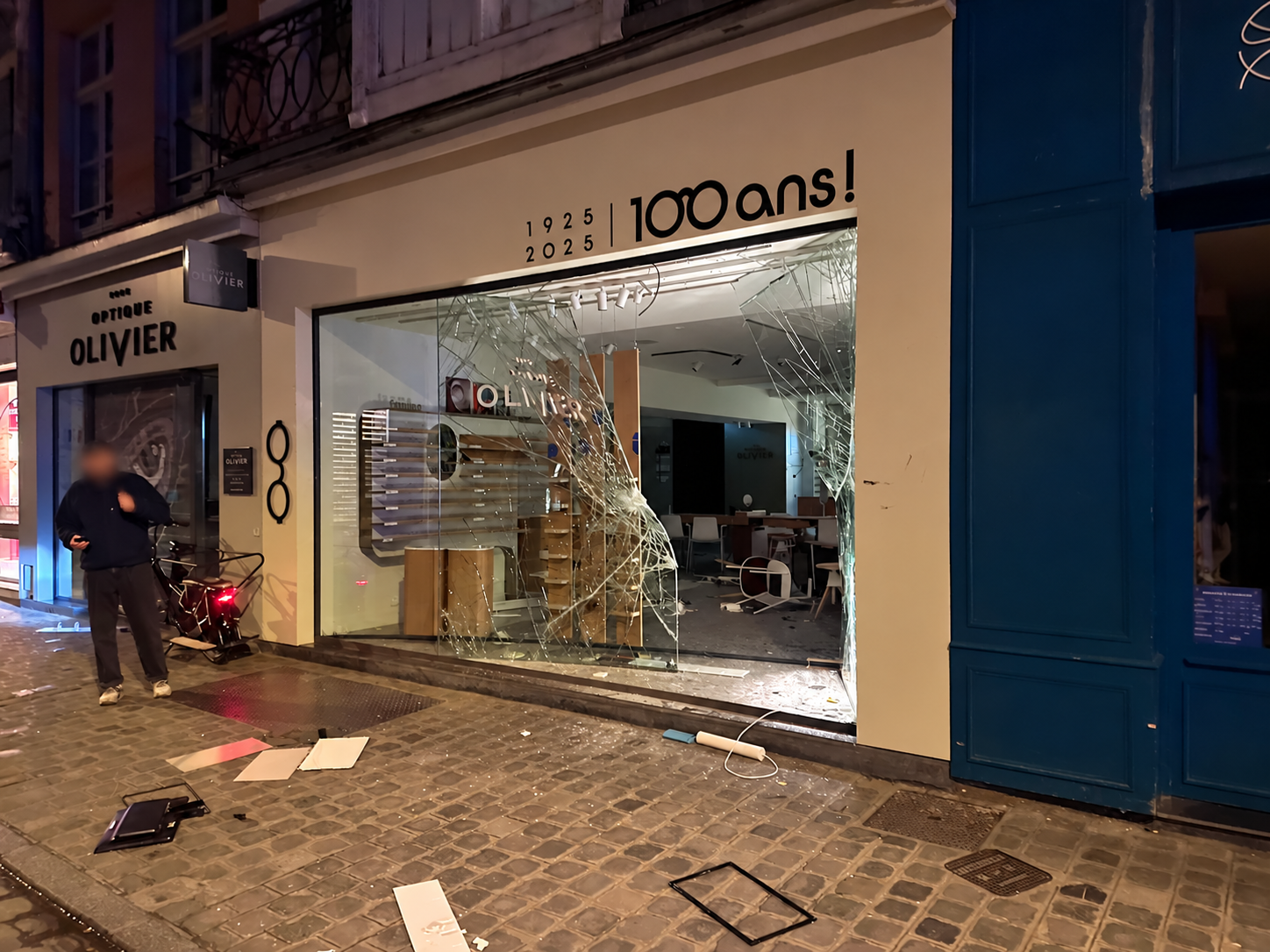Vitrine d’opticien brisée de nuit Lille octobre 2026