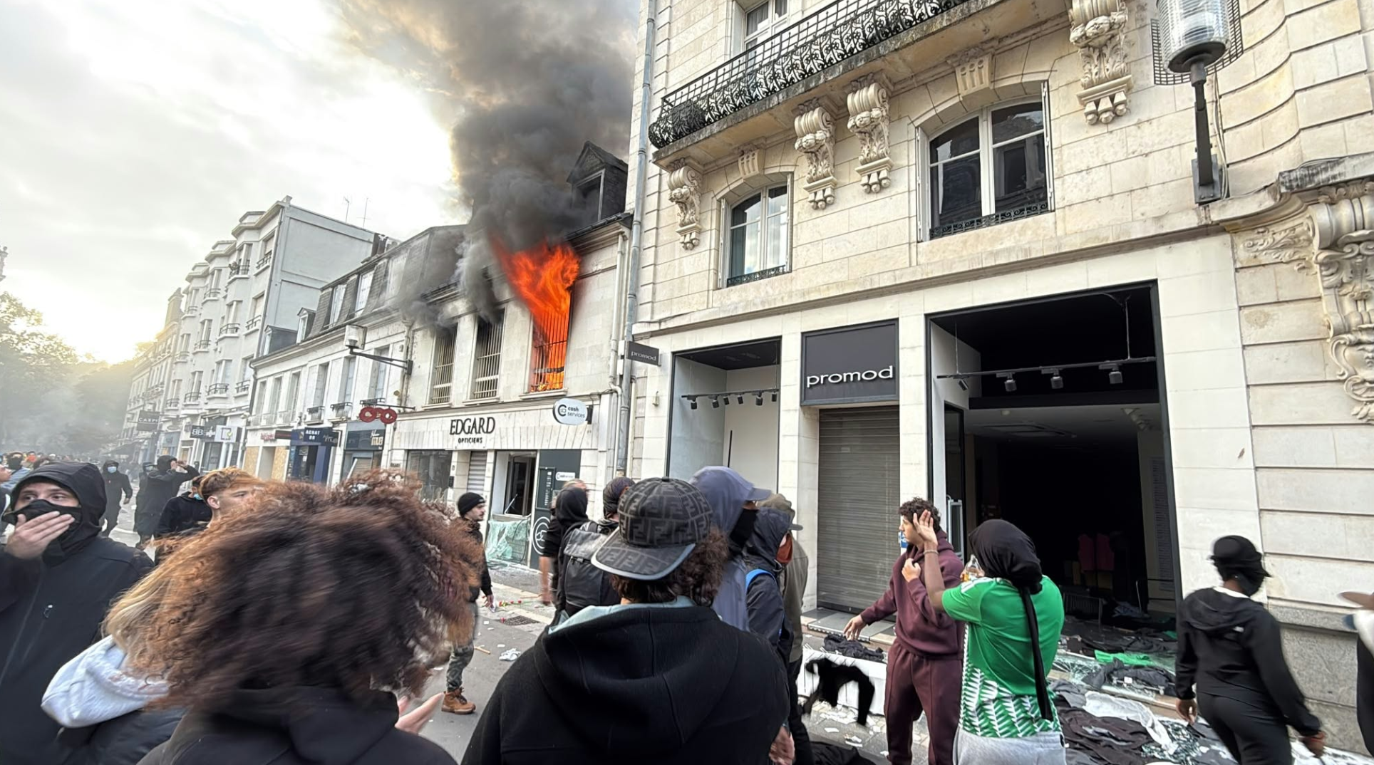 Magasin optique Edgard Opticiens Tours incendie pillage