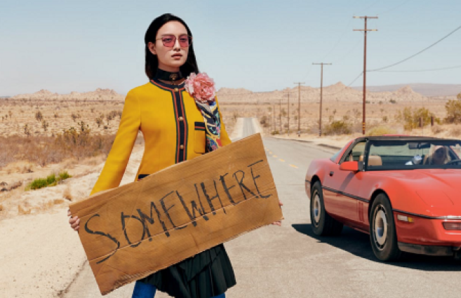 Ni Ni Hitchhikes Gucci