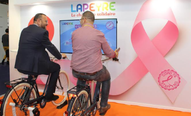 Animation vélo solidaire organisée au Silmo 2019