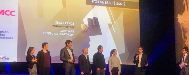 Zeiss : remise du prix Effie 2019 au théâtre de Paris dans le 9e arrondissement de la capitale