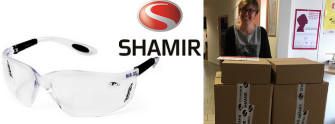 Un don de 1 600 lunettes de protection par Shamir France