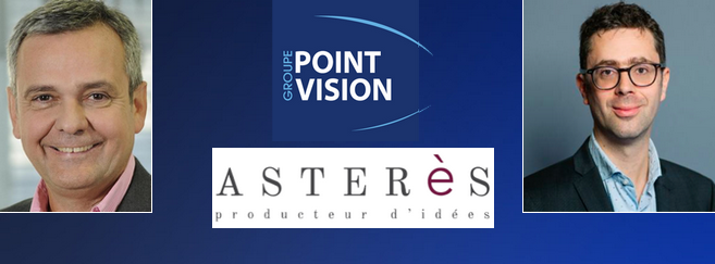 François Pelen, co-fondateur de Point Vision (à gauche) et Nicolas Bouzou, directeur d'Asperès (à droite)