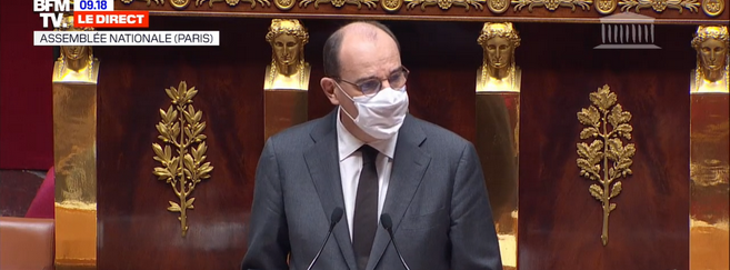 Jean Castex, ce matin, devant l'Assemblée nationale