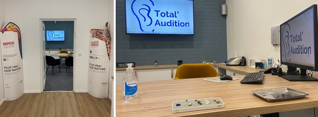 Total Audition propose d'accompagner les opticiens dans l'aménagement d'un corner audio