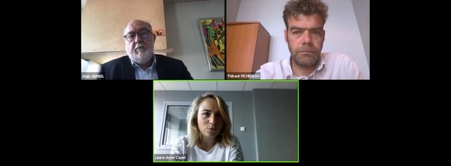 En haut : Alain Gerbel (Fnof) et Thibaut Pichereau (Rof). En bas : Laure-Anne Copel (Gifo)