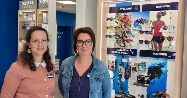 Claire Daboville et Mathilde Jalon, opticiennes et co-associées Atol à Plélan-Le Grand (35)