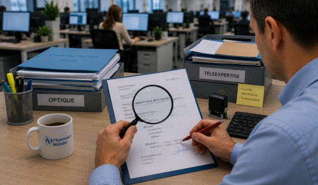 Controles assurance maladie ordonnance opticien teleexpertise legalité