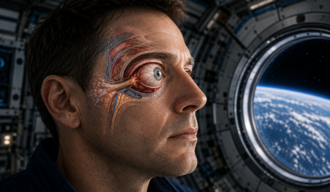 Espace et oeil un cocktail astronomique syndrome SANS
