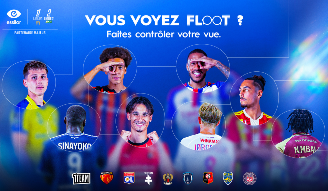 Essilor et la Ligue de Football Professionnel jouent la carte du flou pour sensibiliser à la santé visuelle campagne tv stade partenariat sponsoring