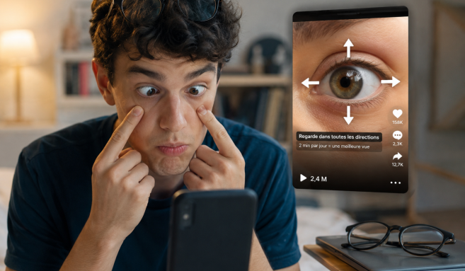 Muscler ses yeux pour supprimer la myopie attention aux fausses promesses sur les réseaux sociaux