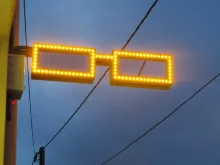 enseigne drapeau à leds