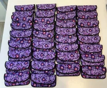35 Etuis GENETIER FEDON fleuris en tissu mousse épais
