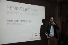 Ouverture de la remise des prix avec Mathieu Lehanneur (Designer, président du jury)