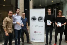 Les gagnants avec leurs prix (de gauche à droite: Mirettes, Voice et Presbys