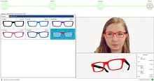 Pour la 2ème étape de création, l’opticien et le client co-construisent la monture et choisissent la face, les branches, la plaque d’acétate.