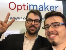 Vincent et Charles Dagneaux sur le stand Optimaker
