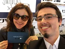 Selfie avez Nathalie Blanc sur le stand Gipsy Caravan