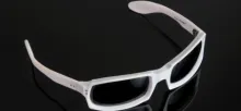 Paire de lunette en acétate blanc - Michel Polnareff