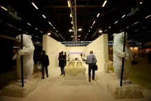 Thème polaire sur le stand Moncler
