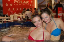 Ambiance ambiance sur le stand Polar