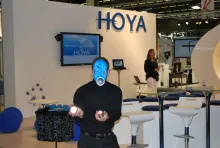 Animation sur le stand d'Hoya
