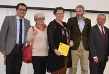 Laurent Dosseville, membre du conseil d’administration, Florence Bodereau, présidente de l’association ; Claude Delhomme, directrice de l’école ; Jean-François Vigier, maire de Bures-sur-Yvette (91) ; et Jean Paul Roosen, petit-fils du créateur de l’institut et directeur de l’école de 1977 à 2010 ; le 19 novembre pour les 100 ans de l’ICO.