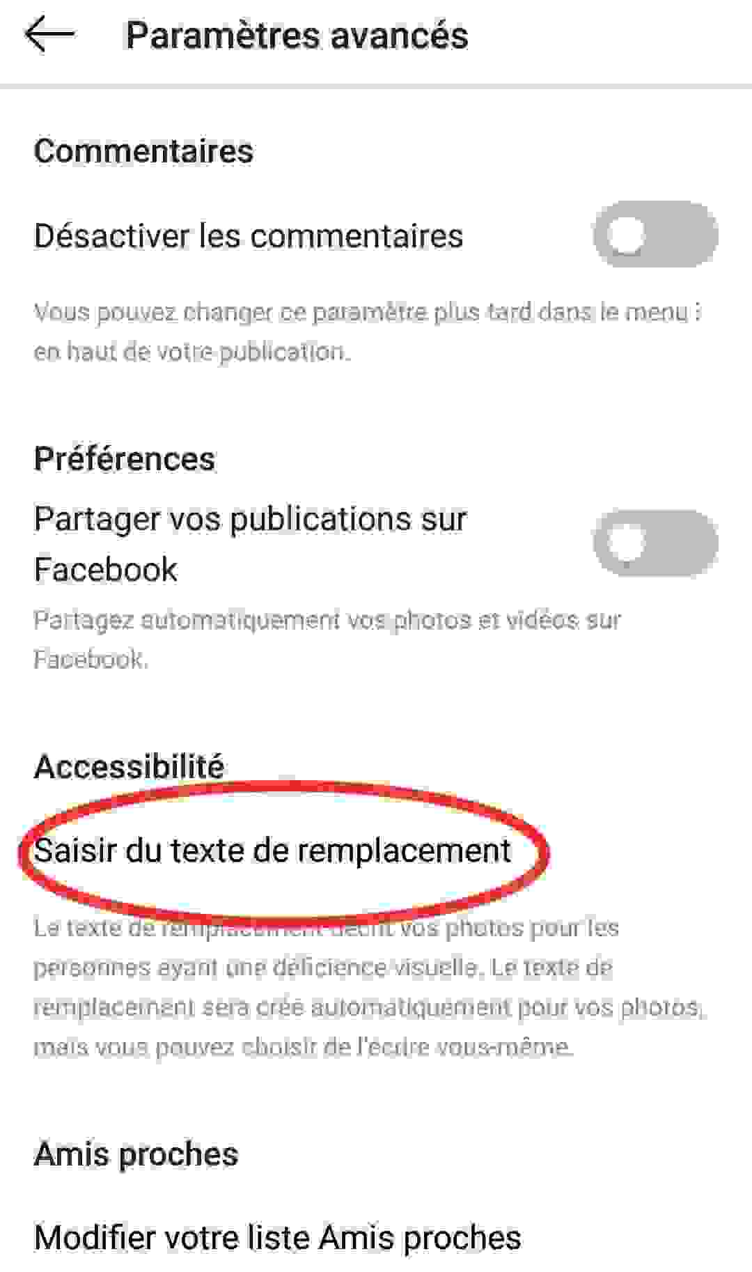 Procédure Instagram 1