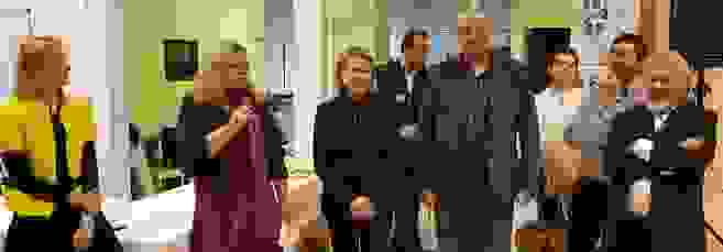 Amélie Morel, présidente du Silmo -&nbsp;Béatrice Chirouze, proviseure du lycée - Virginie Martinez,&nbsp;sous-préfecture de Saint-Claude,&nbsp;Laurent Petit,&nbsp;maire de Morez -&nbsp;Jérôme Colin, président des Lunetiers du Jura et Jean-Claude Boivin, chef de travaux
