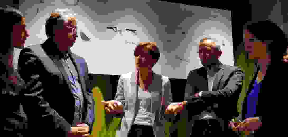 Echanges entre André Balbi, président du Rof,&nbsp;Christelle Dubos, secrétaire d'Etat,&nbsp;Luis Godinho, président de l'Unsaf&nbsp;et&nbsp;Mathilde Lignot-Leloup, directrice de la Sécurité sociale