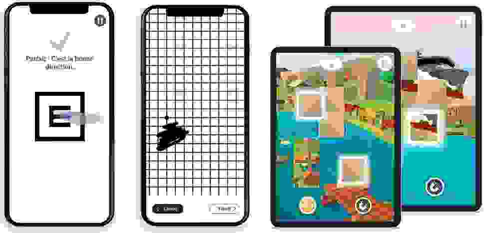 Tests d'acuité visuelle et puzzle 3D