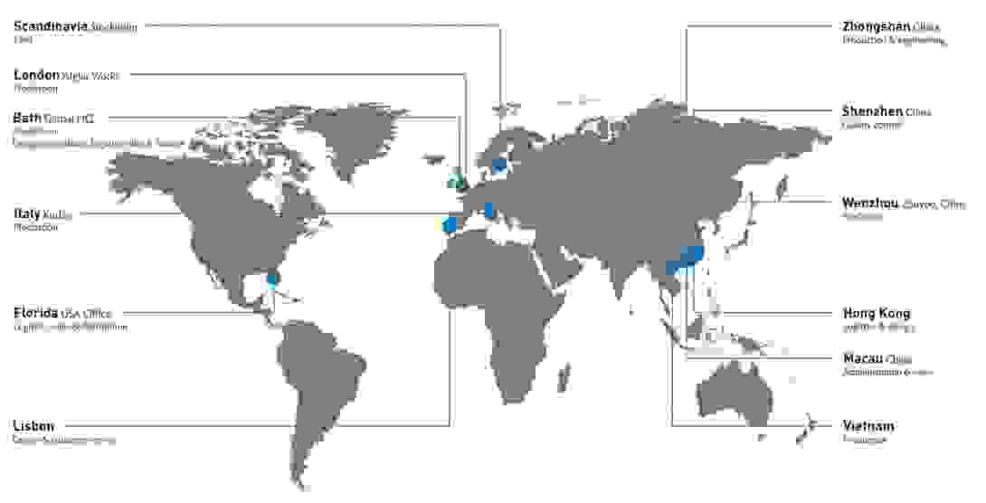 La présence d'Inspecs dans le monde. Une certaine complémentarité avec Eschenbach.