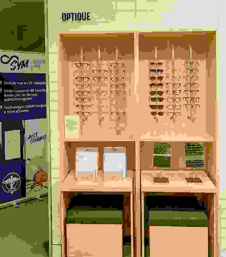 Un corner optique chez Monoprix